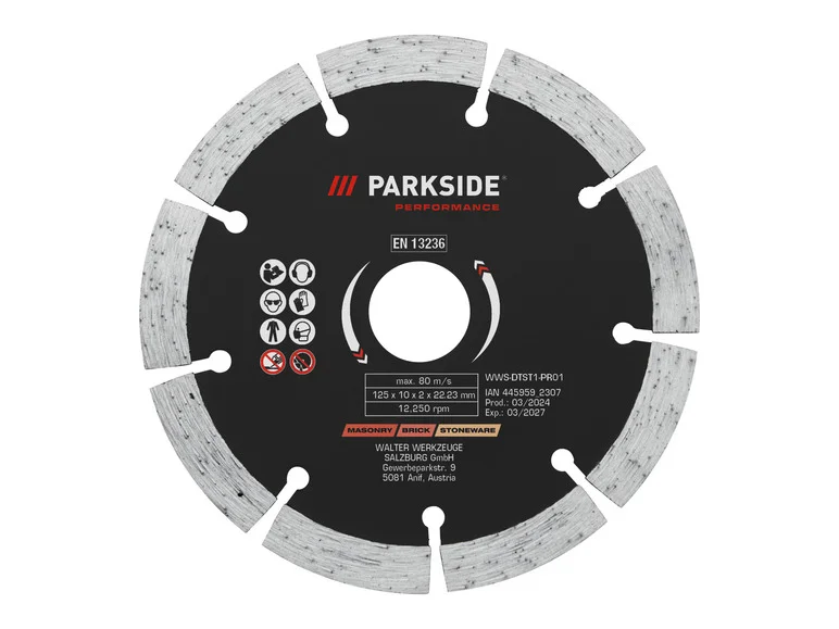 PARKSIDE PERFORMANCE® Disque pour meuleuse d'angle