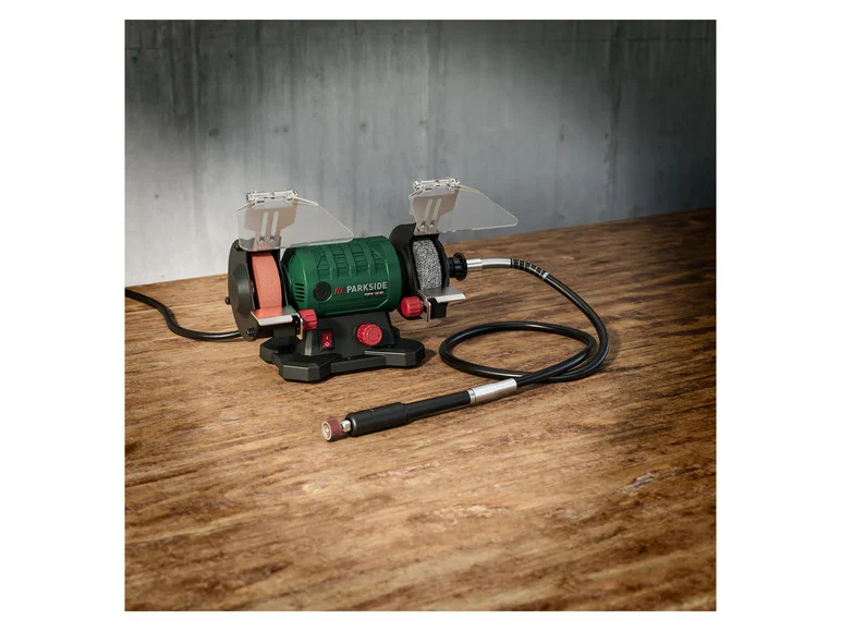 PARKSIDE® Touret à meuler double avec arbre flexible PDFW 120 B3. 120 W