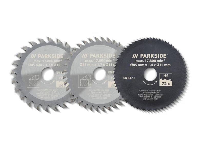 PARKSIDE® Scie circulaire + batterie + chargeur + lames de scie