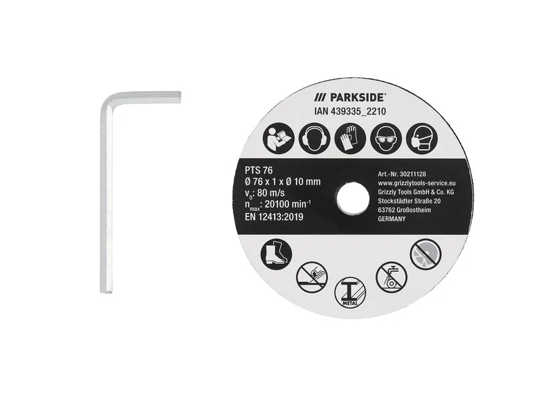 PARKSIDE® Meuleuse d'angle sans fil PWSAM 20-Li A1. 20 V