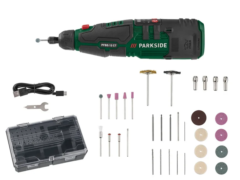 PARKSIDE® Perceuse-meuleuse de précision sans fil PFBS 12 C7. 12 V