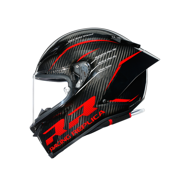 PISTA GP RR ECE DOT MULTI - PERFORMANCE CARBON/RED