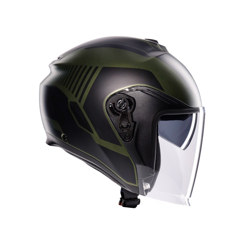 IRIDES SAKAI MATT GREEN/BLACK - MOTORBIKE OPEN FACE HELMET E2206