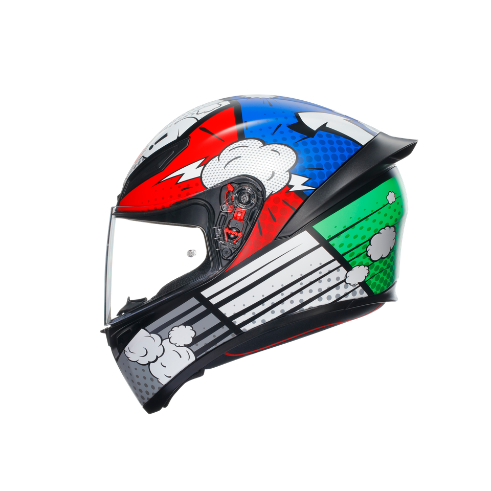 K1 S BANG MATT ITALY/BLUE - MOTORBIKE FULL FACE HELMET E2206