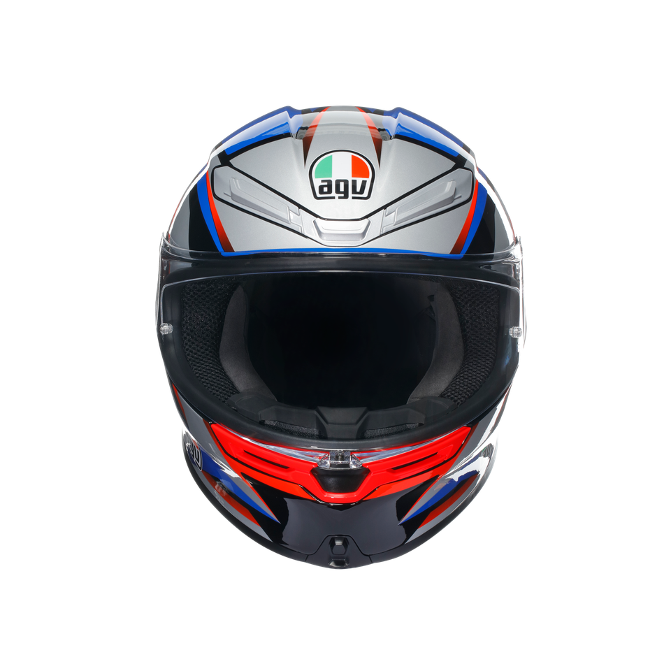 K6 S SLASHCUT BLACK/BLUE/RED - MOTORBIKE FULL FACE HELMET E2206