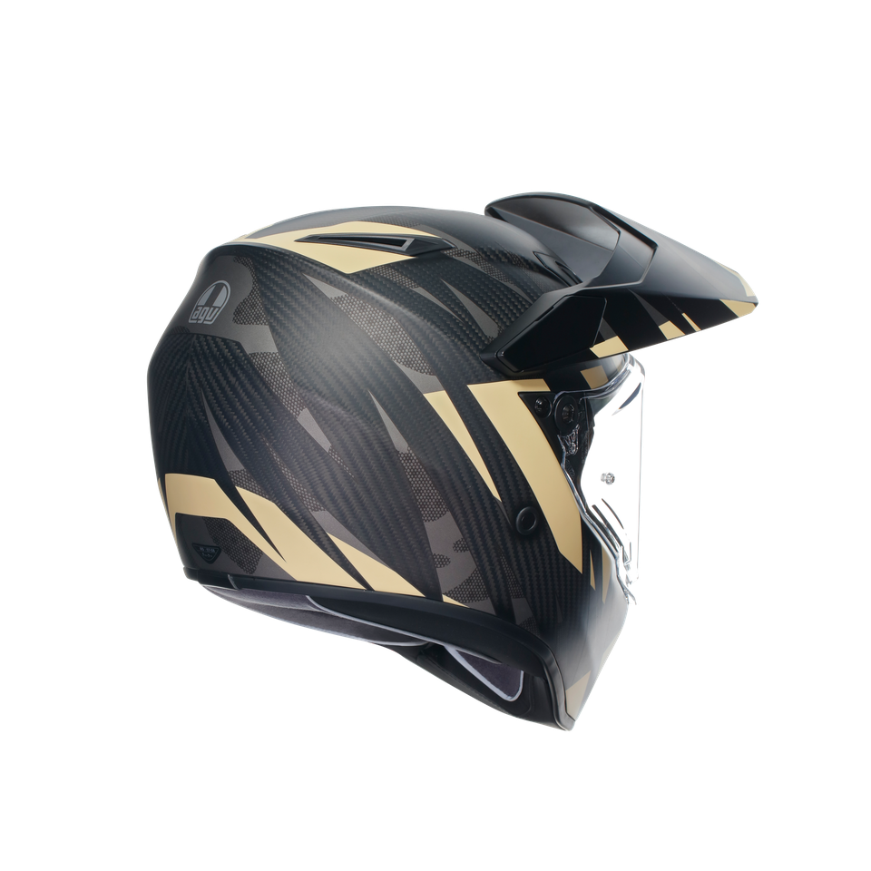 AX9 STEPPA MATT CARBON/GREY/SAND - MOTORBIKE FULL FACE HELMET E2206