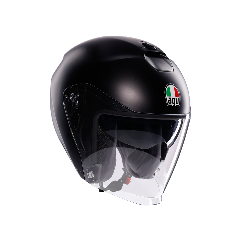 IRIDES MONO MATT BLACK - MOTORBIKE OPEN FACE HELMET E2206