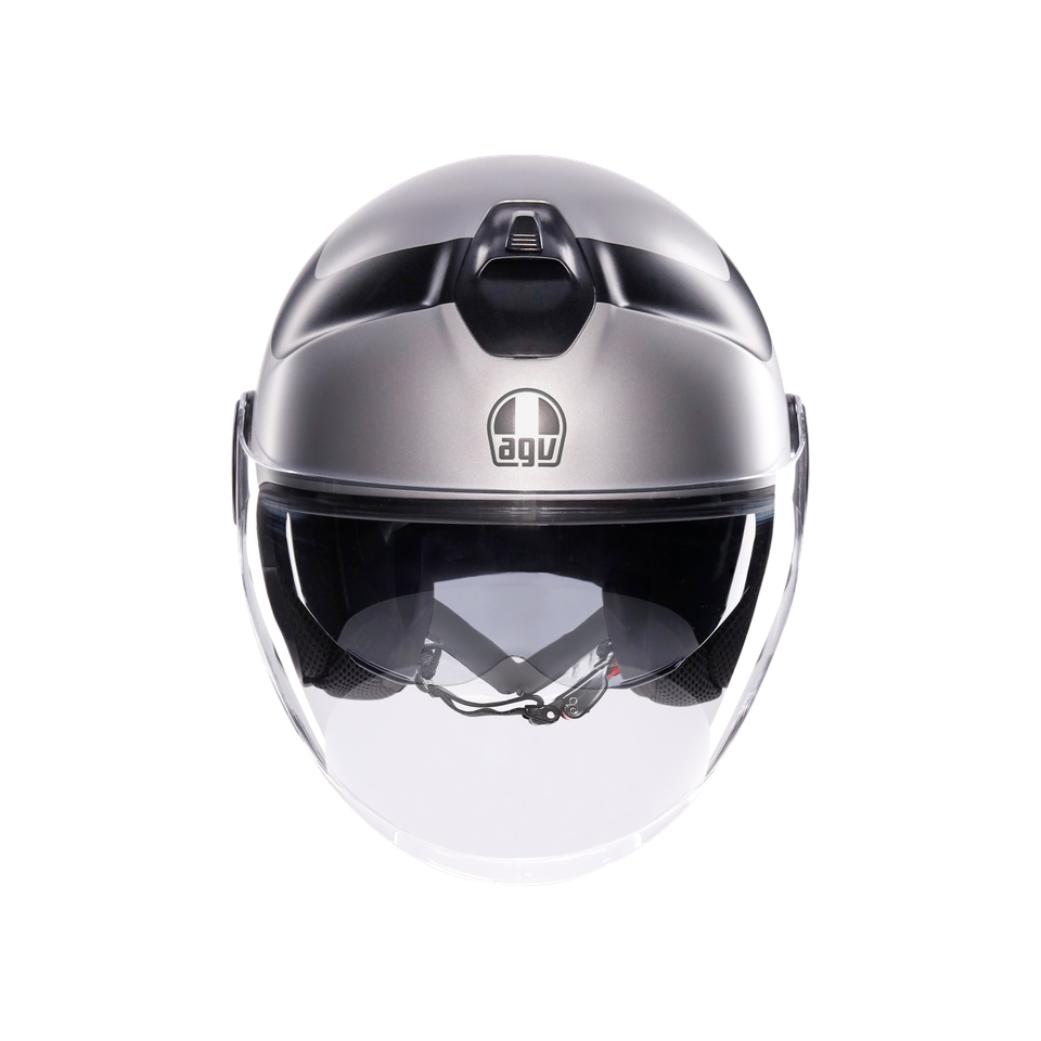 ETERES RIMINI MATT GREY/BLACK - MOTORBIKE OPEN FACE HELMET E2206
