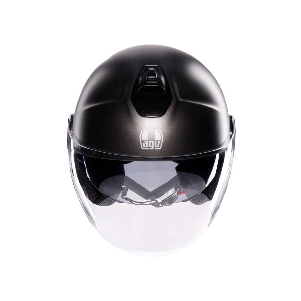 ETERES MONO MATT ASFALTO GREY - MOTORBIKE OPEN FACE HELMET E2206