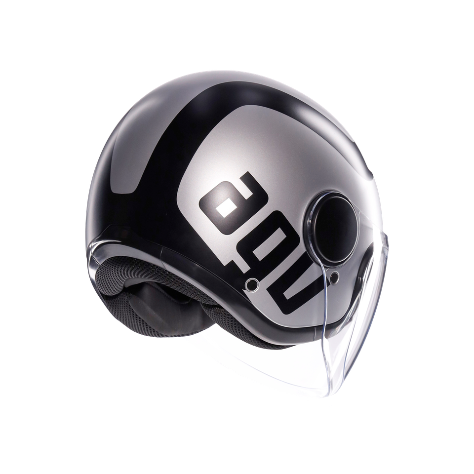 ETERES RIMINI MATT GREY/BLACK - MOTORBIKE OPEN FACE HELMET E2206