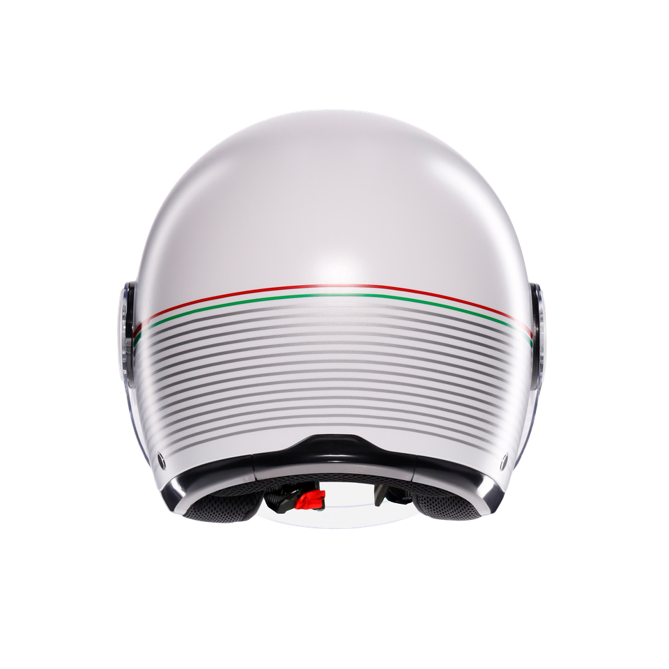 ETERES CAPOLIVERI MATT WHITE/ITALY - MOTORBIKE OPEN FACE HELMET E2206