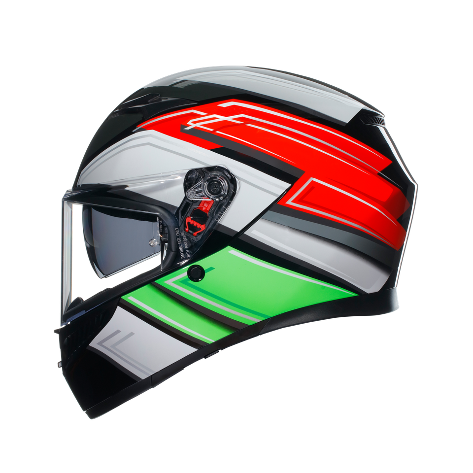 K3 WING BLACK/ITALY - MOTORBIKE FULL FACE HELMET E2206