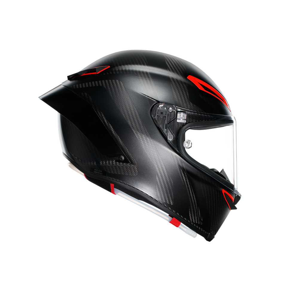 PISTA GP RR INTREPIDO MATT CARBON/BLK/RED - MOTORBIKE FULL FACE HELMET E2206 DOT