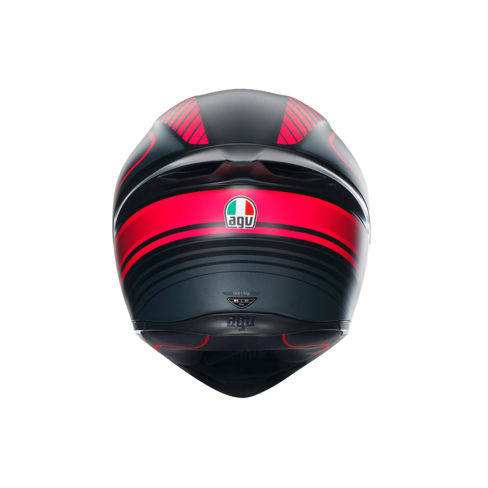 K1 S WARMUP BLACK/PINK - MOTORBIKE FULL FACE HELMET E2206