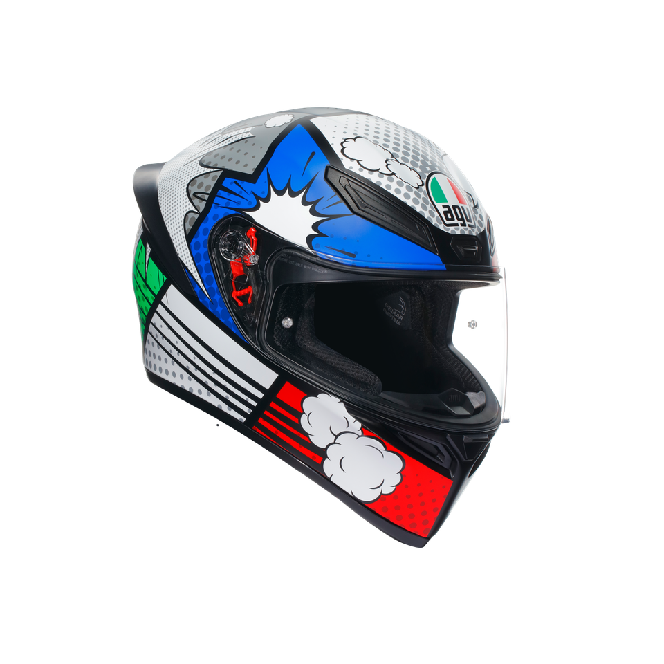 K1 S BANG MATT ITALY/BLUE - MOTORBIKE FULL FACE HELMET E2206