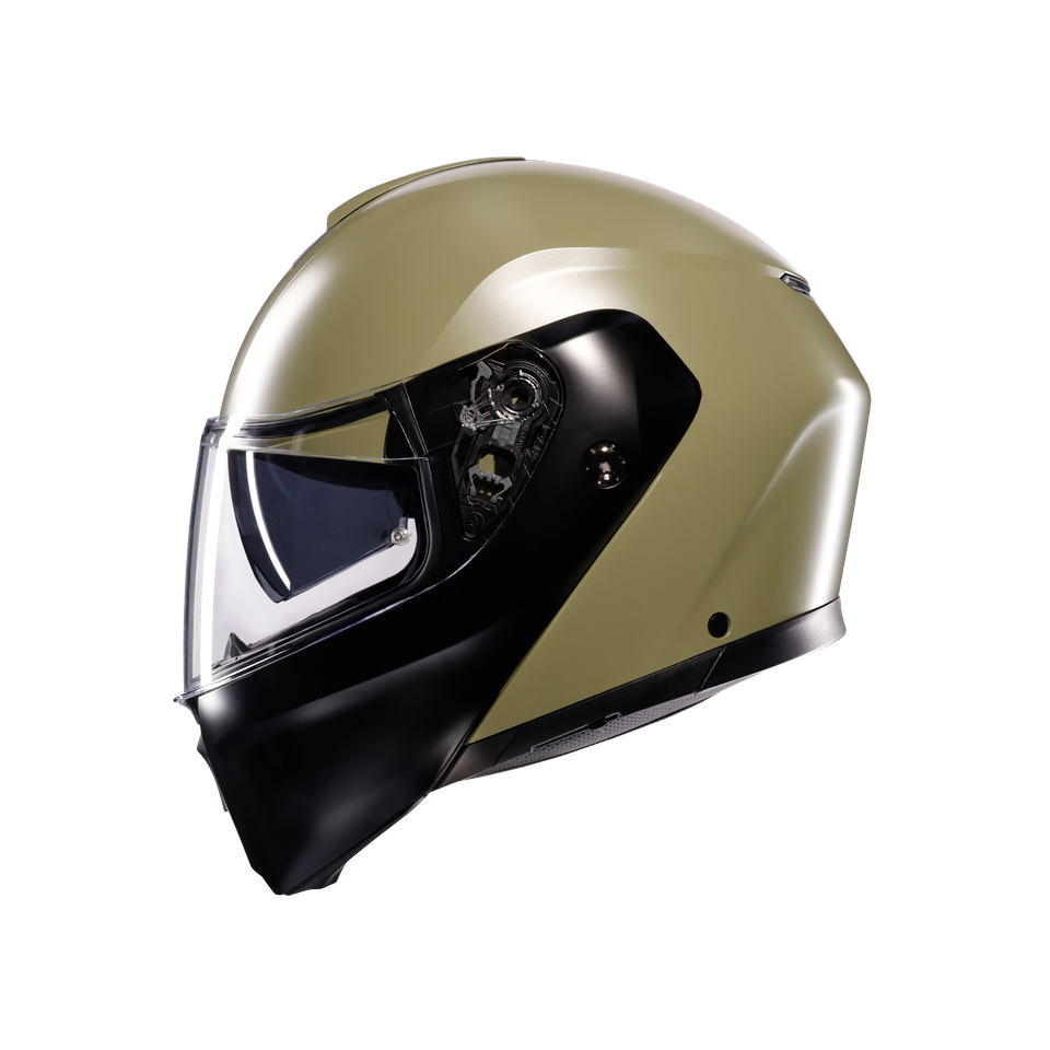 STREETMODULAR MONO MATT PASTELLO GREEN/BLACK - MOTORBIKE FLIP UP HELMET E2206