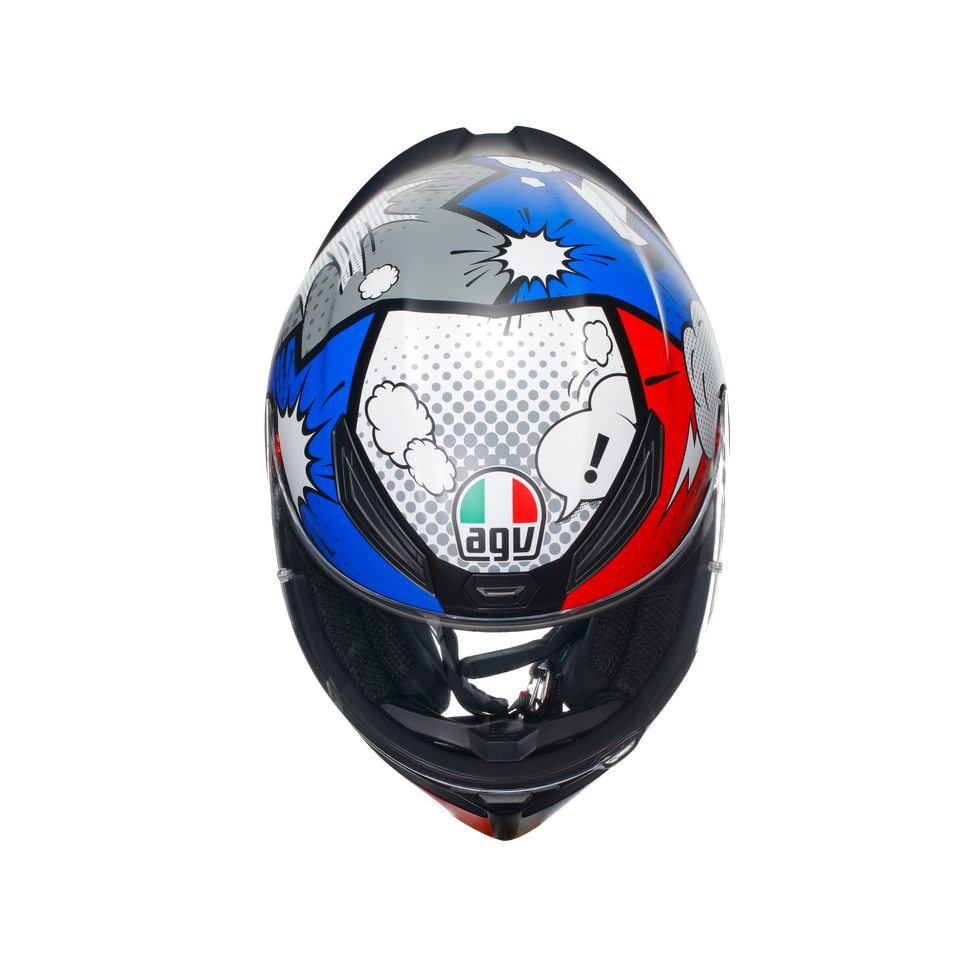 K1 S BANG MATT ITALY/BLUE - MOTORBIKE FULL FACE HELMET E2206