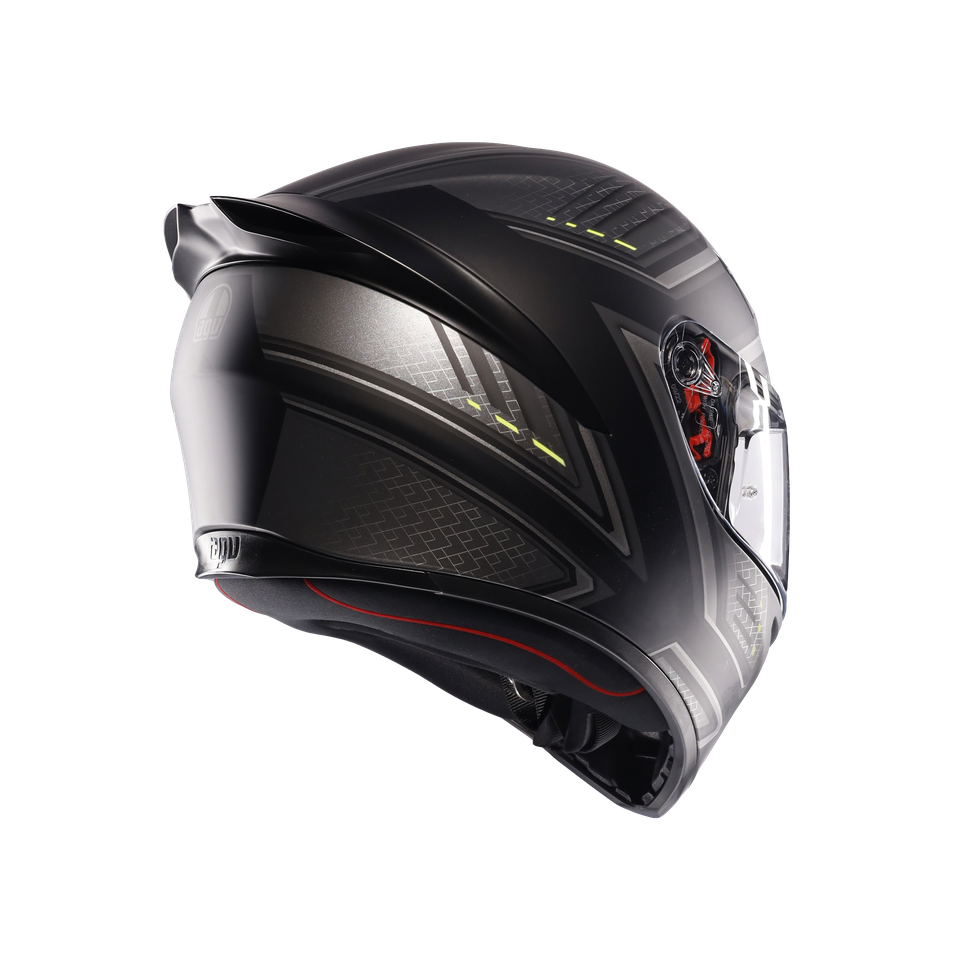 K1 S SLING MATT BLACK/GREY - MOTORBIKE FULL FACE HELMET E2206
