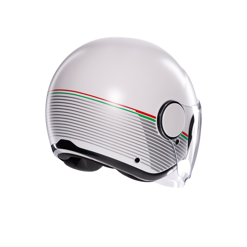 ETERES CAPOLIVERI MATT WHITE/ITALY - MOTORBIKE OPEN FACE HELMET E2206