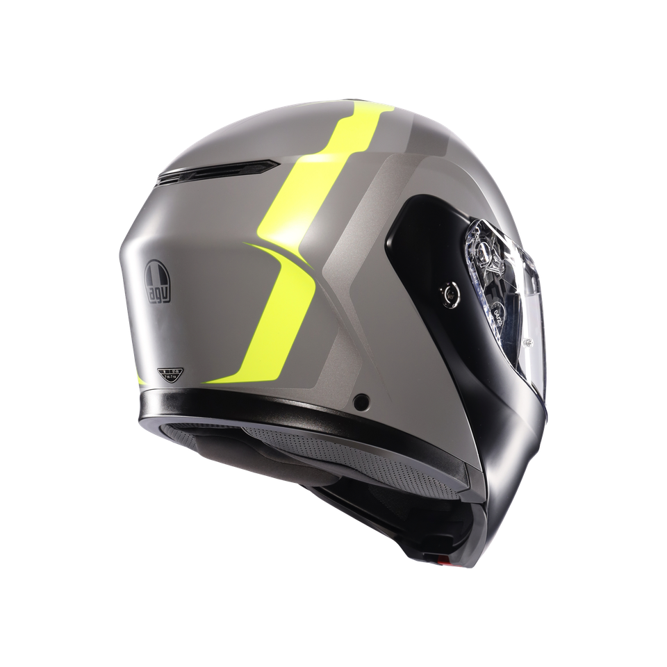 STREETMODULAR RESIA MATT GREY/BLACK/YEL FLUO - MOTORBIKE FLIP UP HELMET E2206
