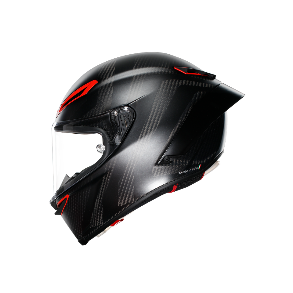 PISTA GP RR INTREPIDO MATT CARBON/BLK/RED - MOTORBIKE FULL FACE HELMET E2206 DOT