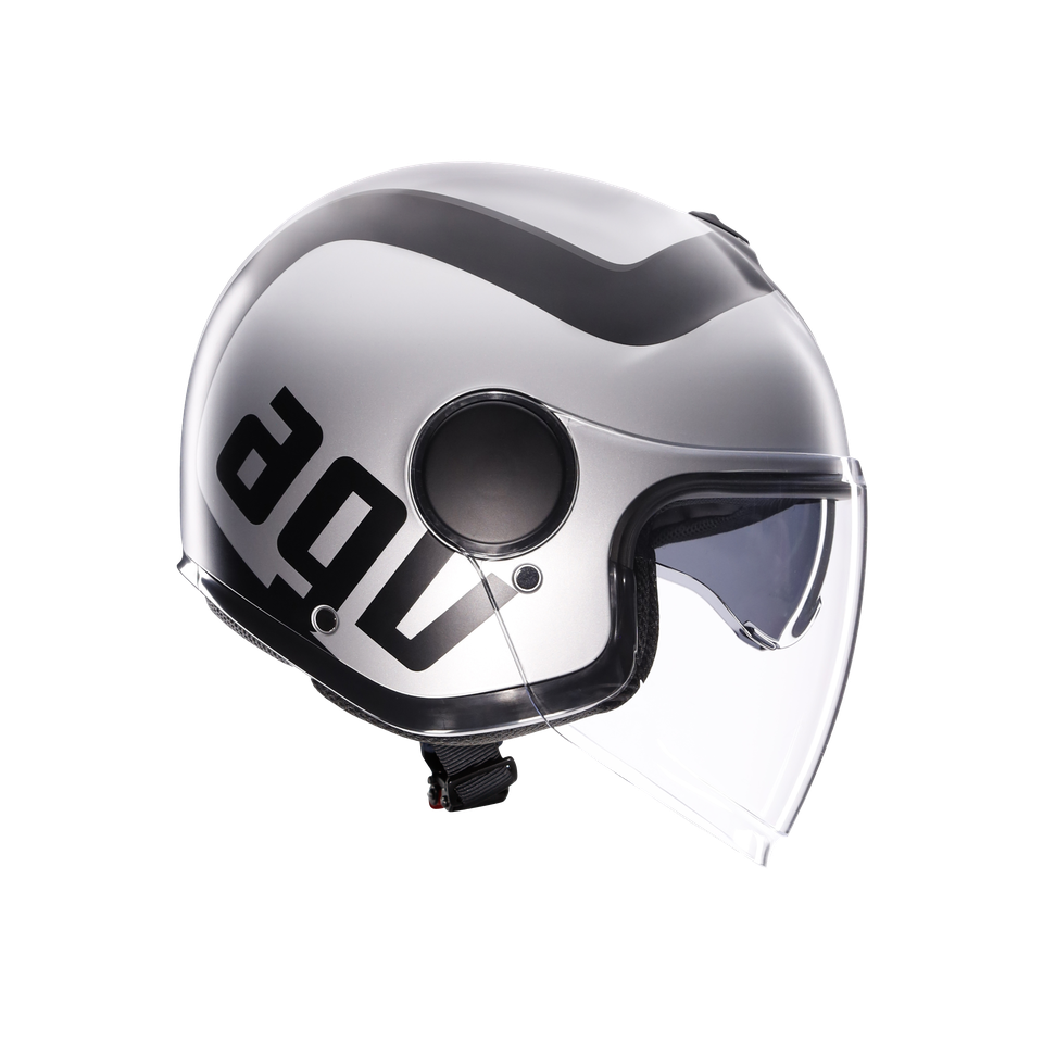 ETERES RIMINI MATT GREY/BLACK - MOTORBIKE OPEN FACE HELMET E2206