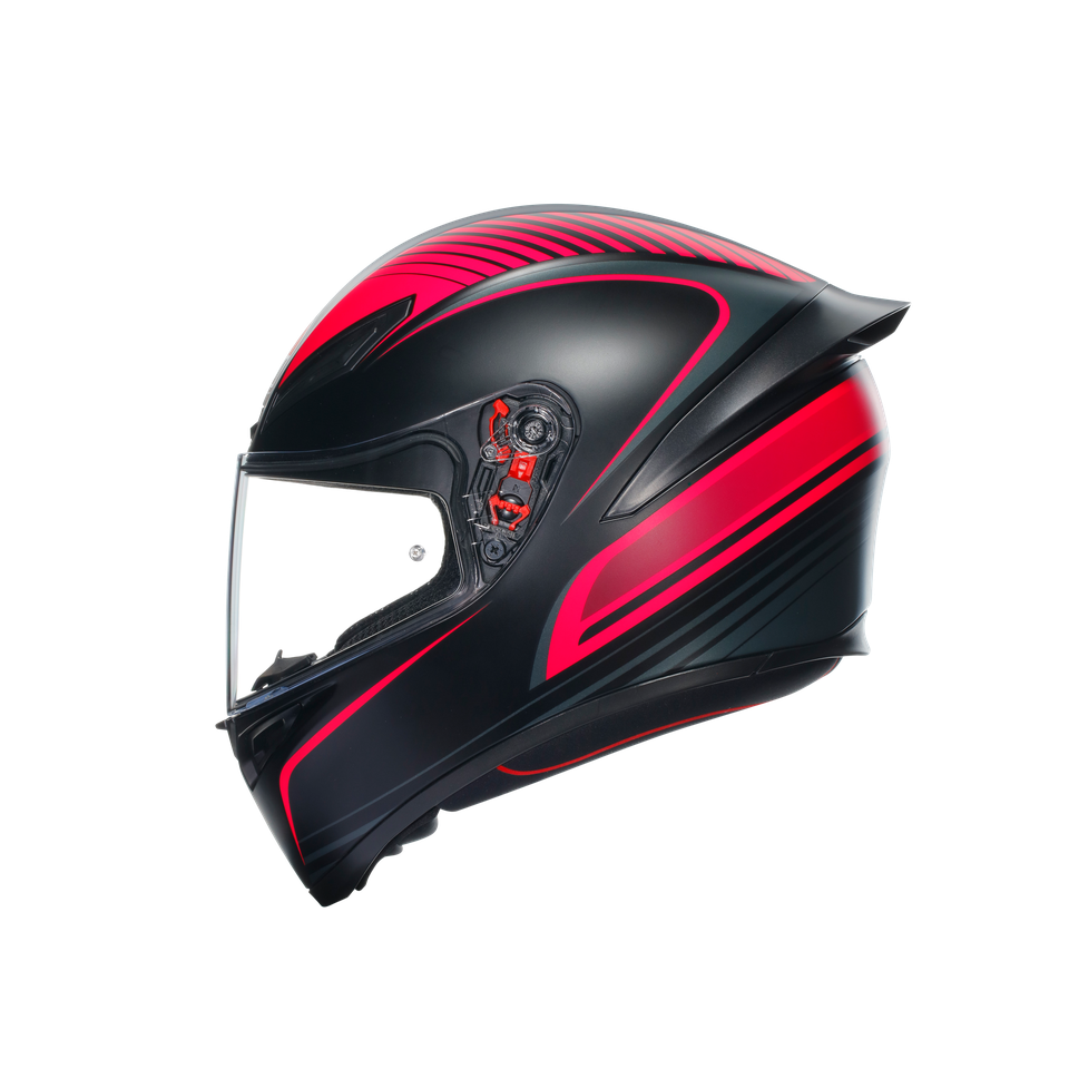 K1 S WARMUP BLACK/PINK - MOTORBIKE FULL FACE HELMET E2206