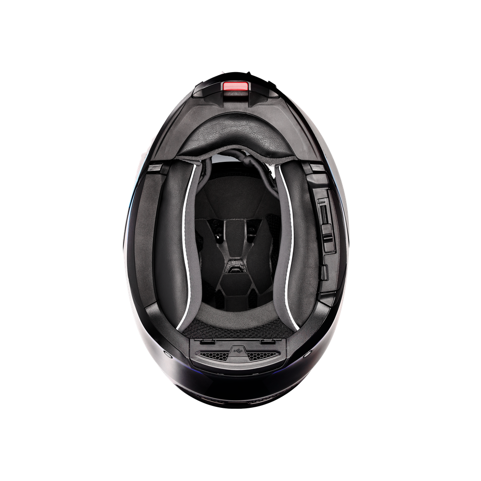 TOURMODULAR STRAY MATT BLACK/GREY/BLUE - MOTORBIKE FLIP UP HELMET E2206