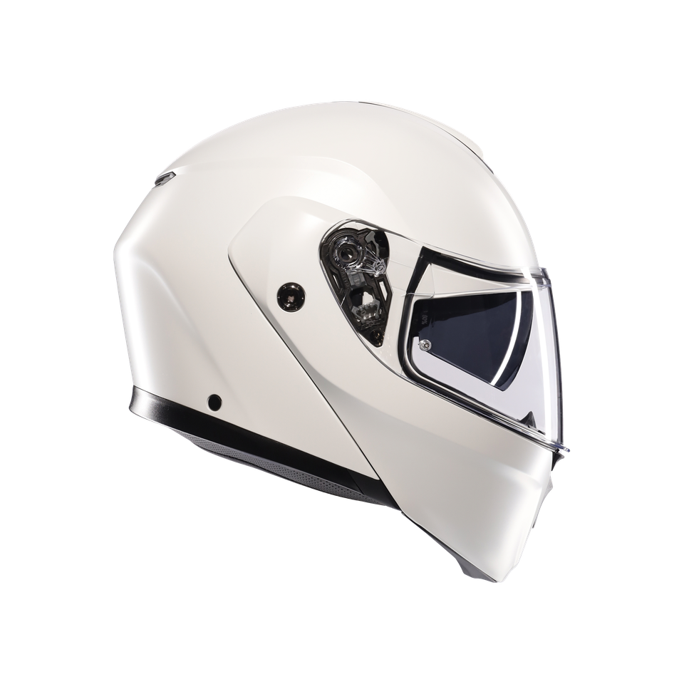 STREETMODULAR MONO MATT BLACK MATERIA WHITE - MOTORBIKE FLIP UP HELMET E2206
