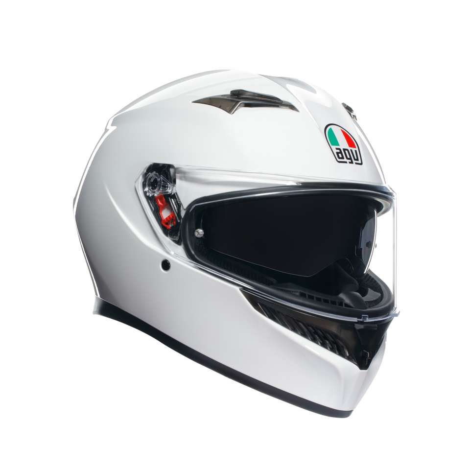 K3 MONO SETA WHITE - MOTORBIKE FULL FACE HELMET E2206