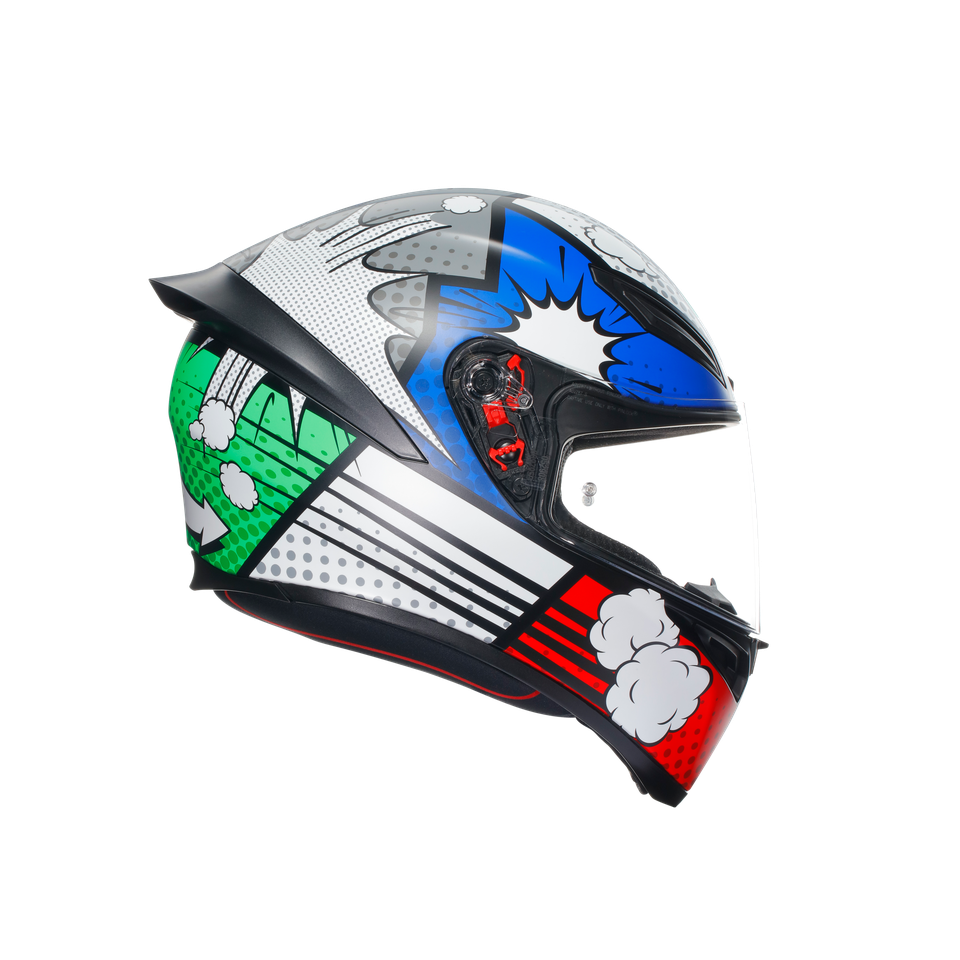 K1 S BANG MATT ITALY/BLUE - MOTORBIKE FULL FACE HELMET E2206