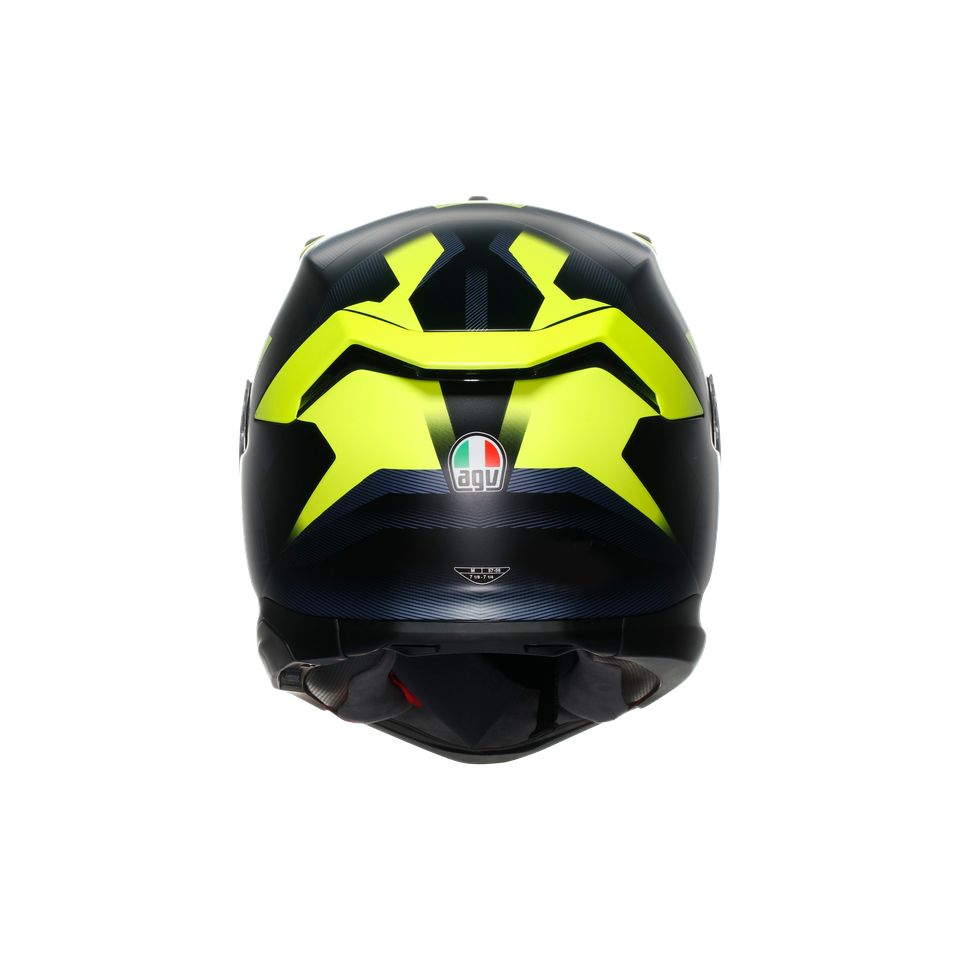 K7 AGV E2206 MPLK - GLIMPSE MATT BLACK/YELLOW FLUO