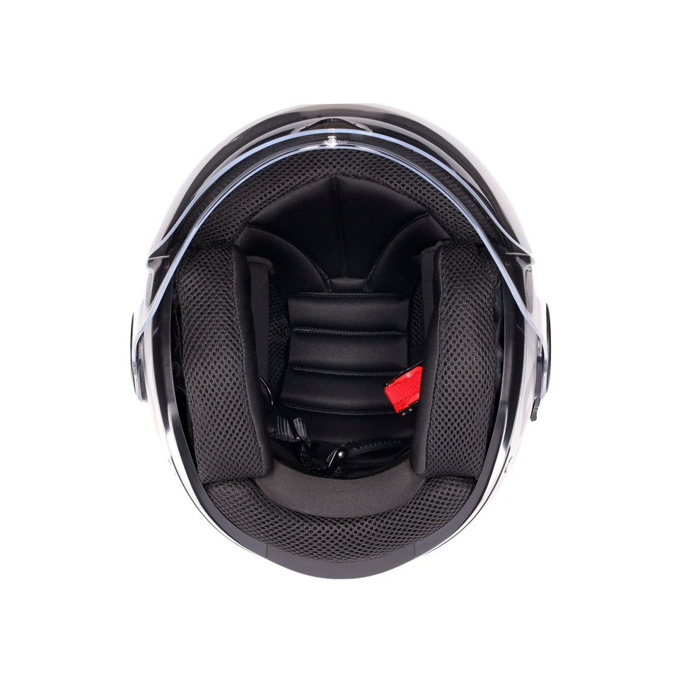 ETERES RIMINI MATT GREY/BLACK - MOTORBIKE OPEN FACE HELMET E2206