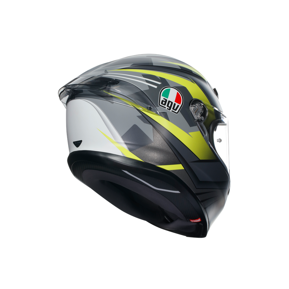 K6 S EXCITE MATT CAMO/YELLOW FLUO - MOTORBIKE FULL FACE HELMET E2206