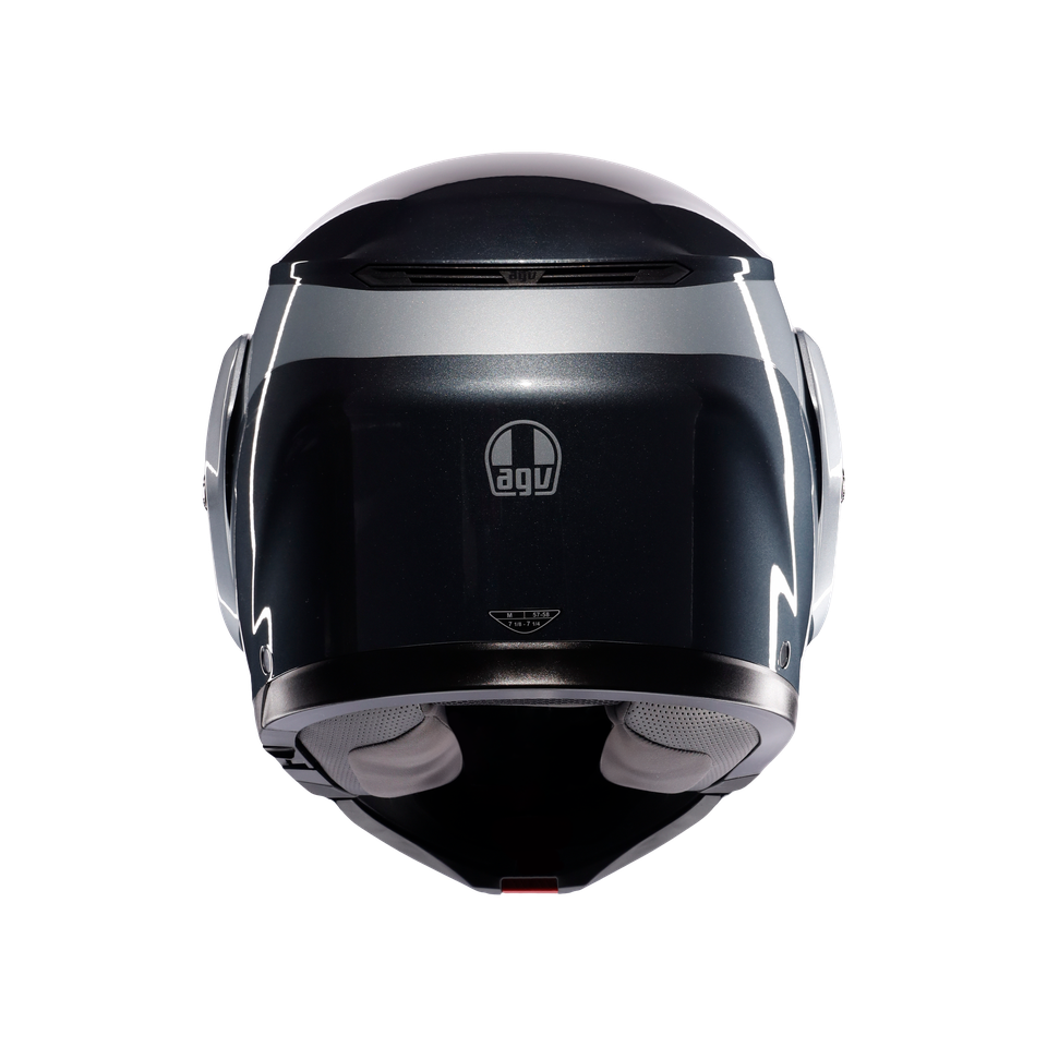 STREETMODULAR LEVICO GREY/SILVER - MOTORBIKE FLIP UP HELMET E2206