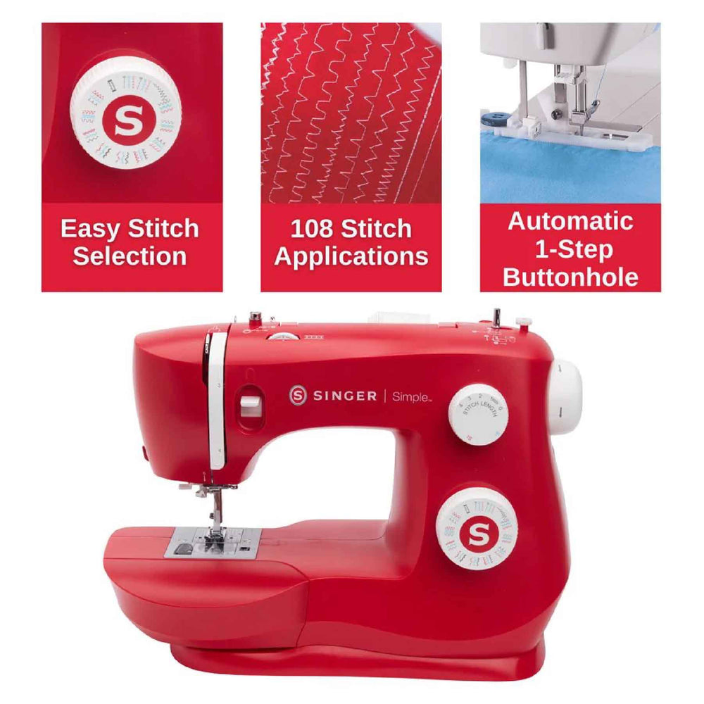 SINGER® Simple™ 3337 Red Sewing Machine