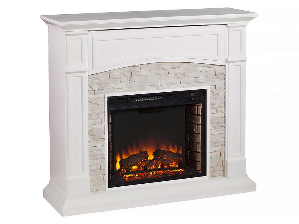 Seneca Electric Fireplace Media Cabinet in White