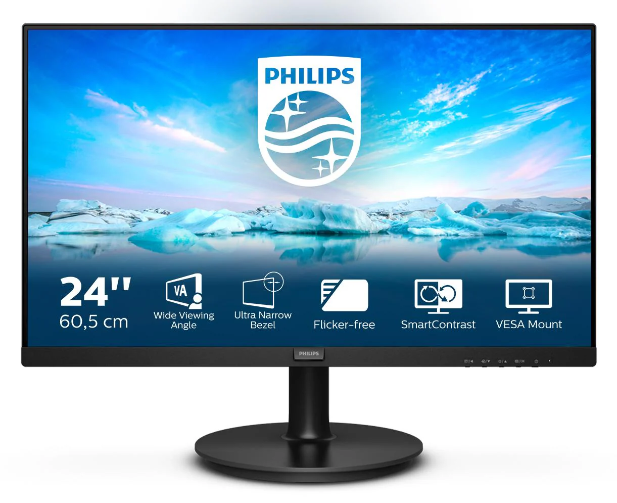Philips V-line 241V8L 24 1920 x 1080 (Full HD) VGA (HD-15) HDMI 75Hz