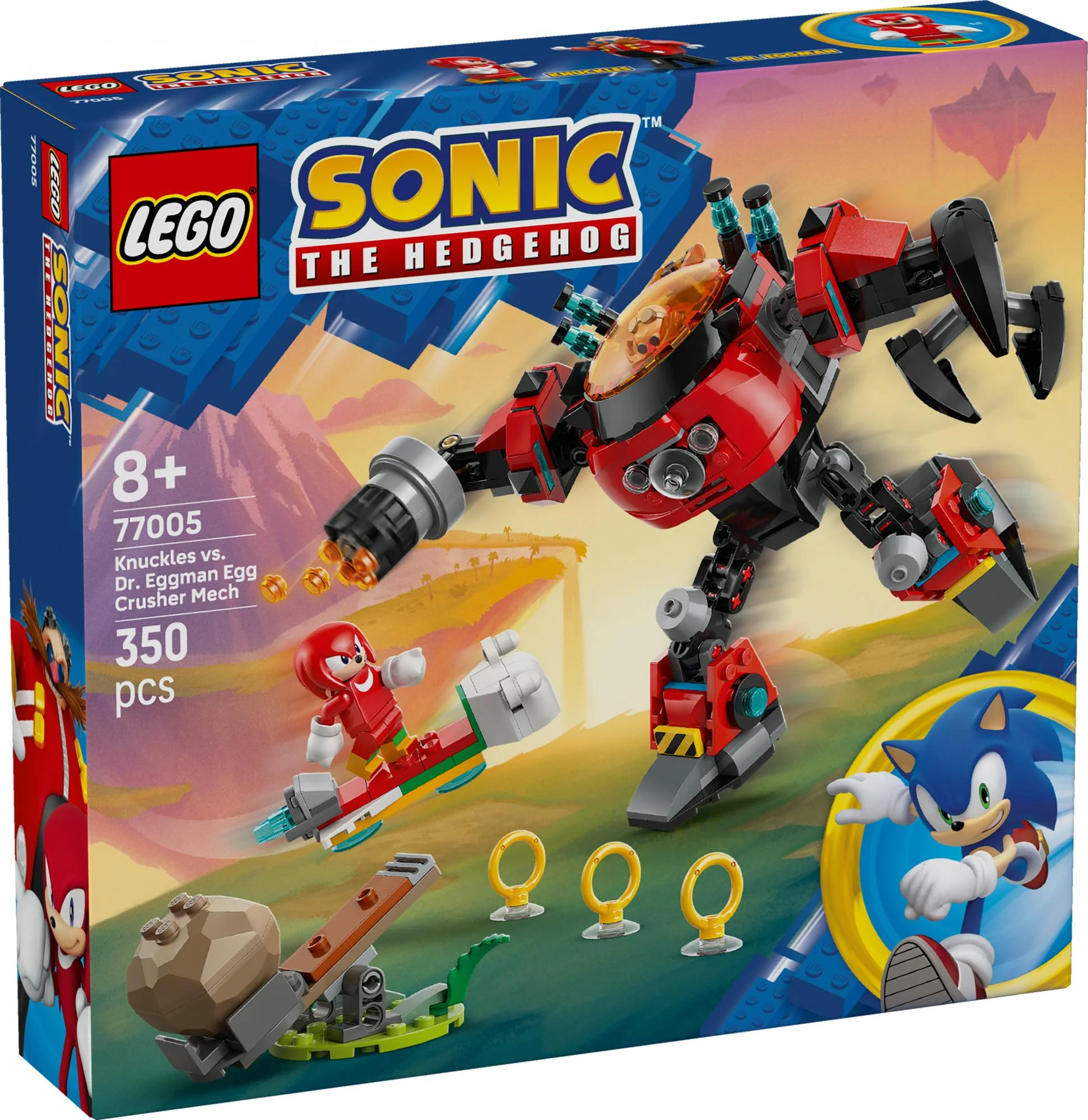 LEGO - Sonic - Knuckles vs. Dr. Eggman Egg Crusher Mech (77005)