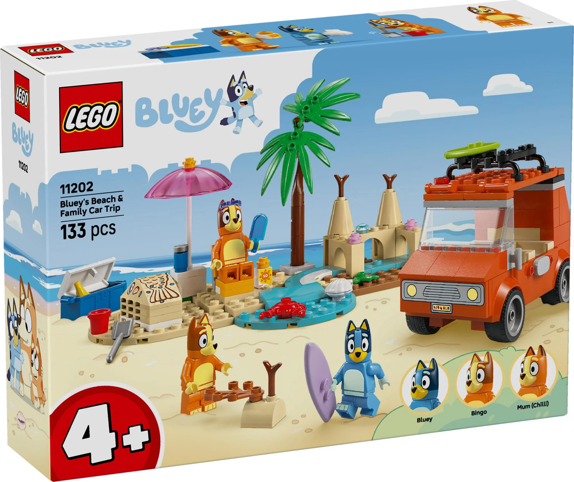 LEGO Bluey – Bluey's Strand- og Familiebiltur