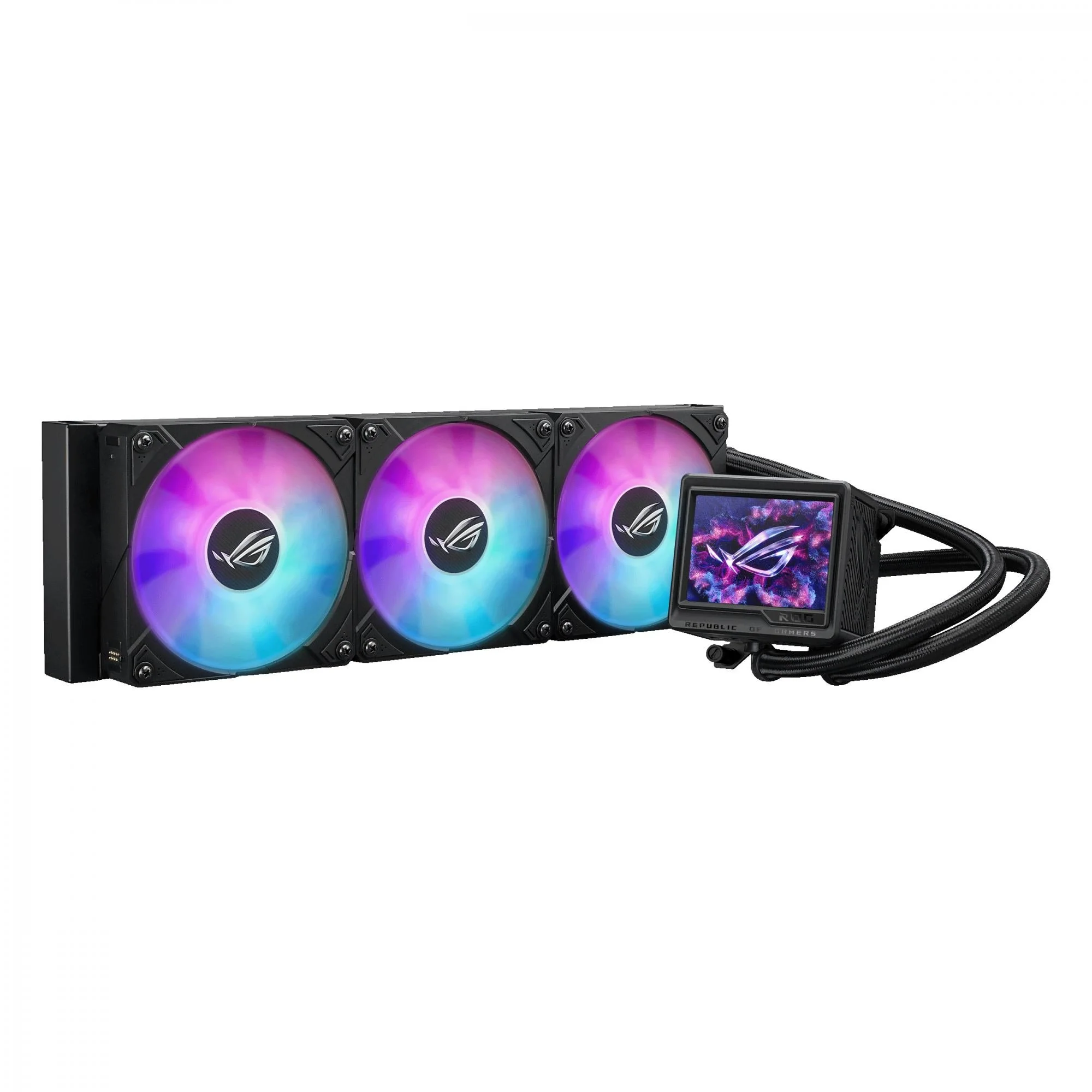 ASUS ROG RYUJIN III 360 ARBG EXTREME AiO Liquid Cooler w. 3.5 LCD. Asetek Emma Gen8 V2 pump. magnetic ROG ARGB fans