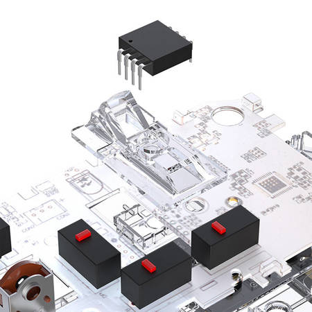 Trådløs gaming mouse + charging dock Dareu A955 RGB 400-12000 DPI (sort)