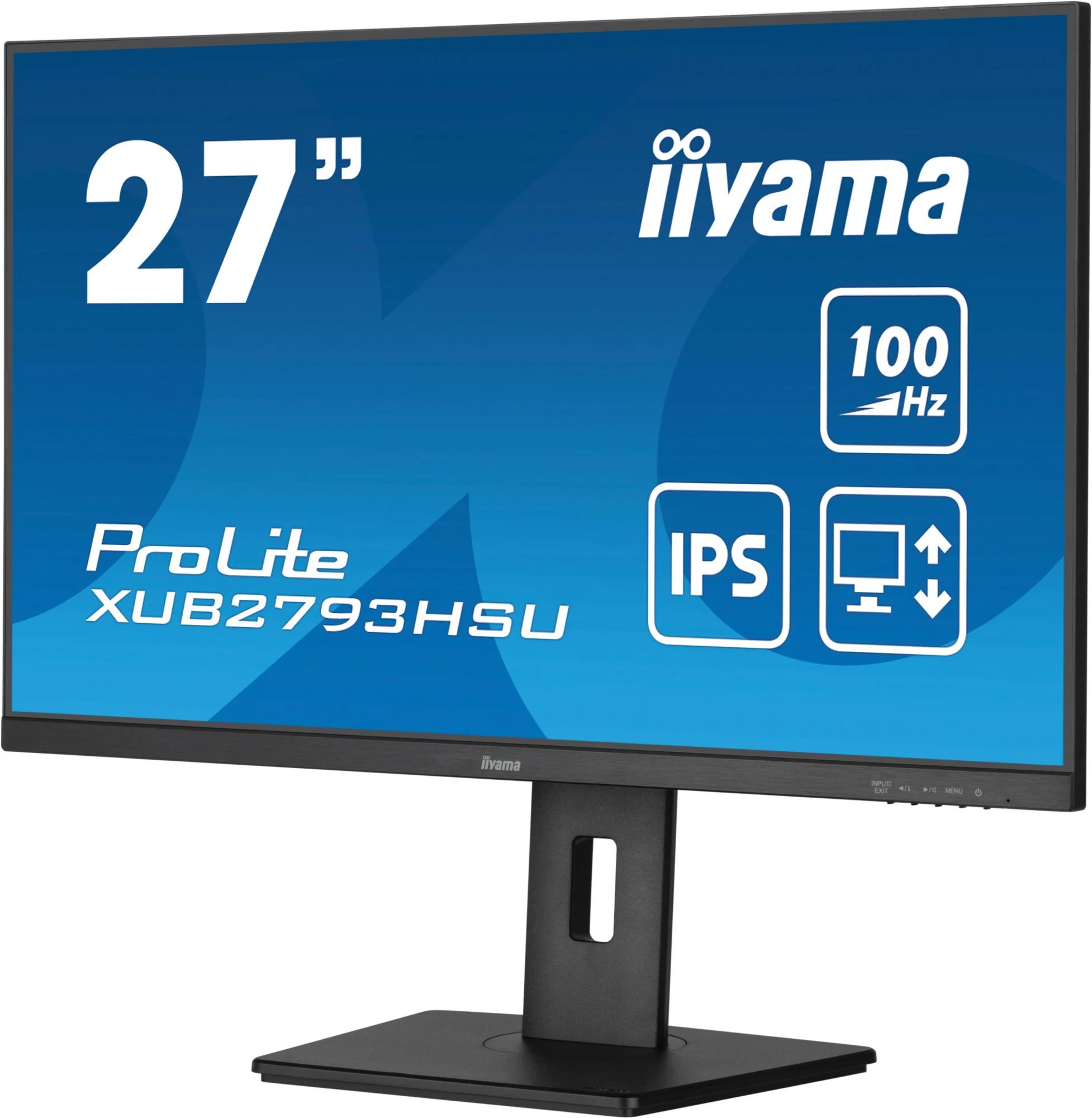 iiyama ProLite XUB2793HSU-B6 27 1920 x 1080 (Full HD) HDMI DisplayPort 100Hz Pivot Skærm