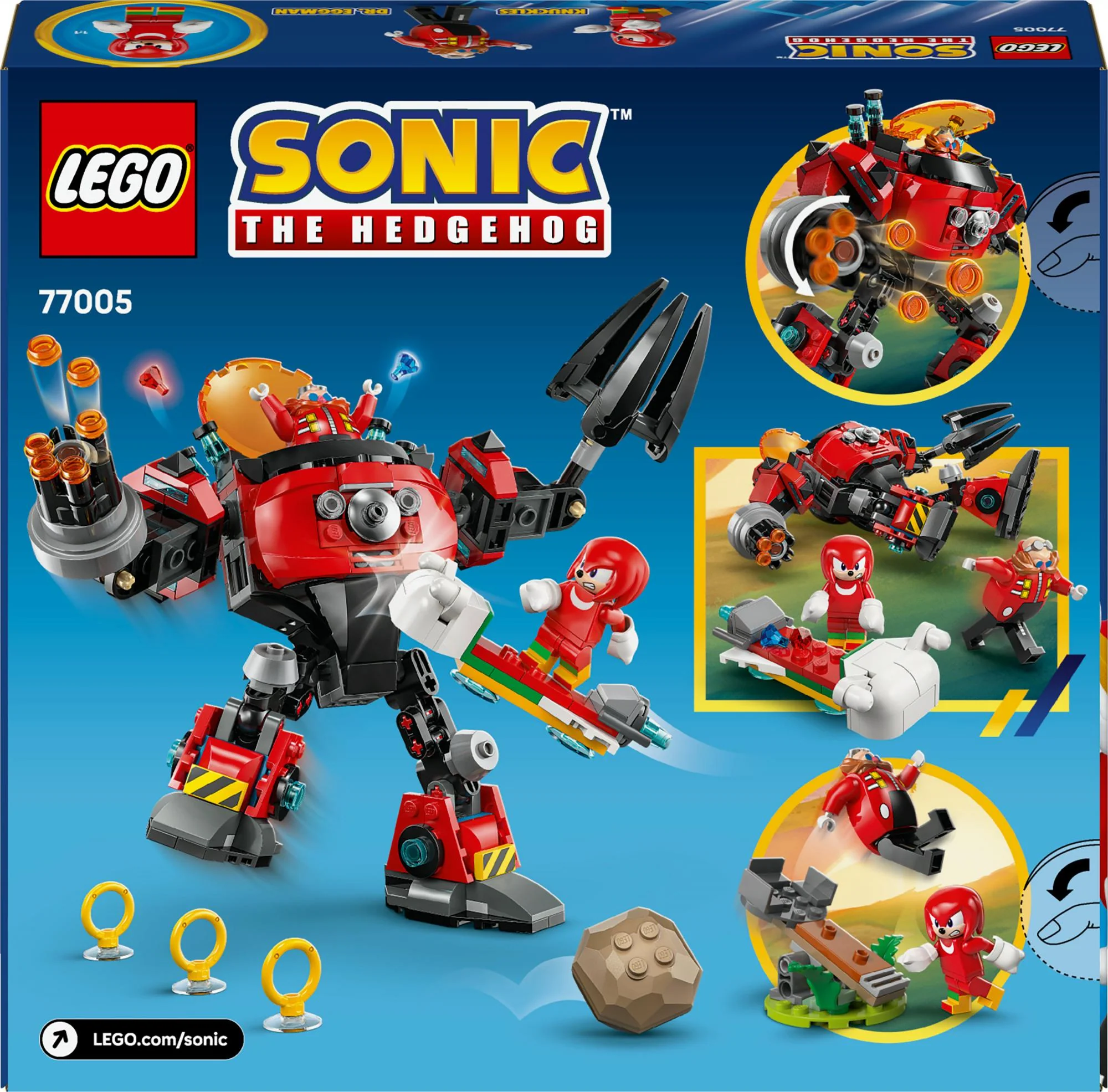 LEGO - Sonic - Knuckles vs. Dr. Eggman Egg Crusher Mech (77005)