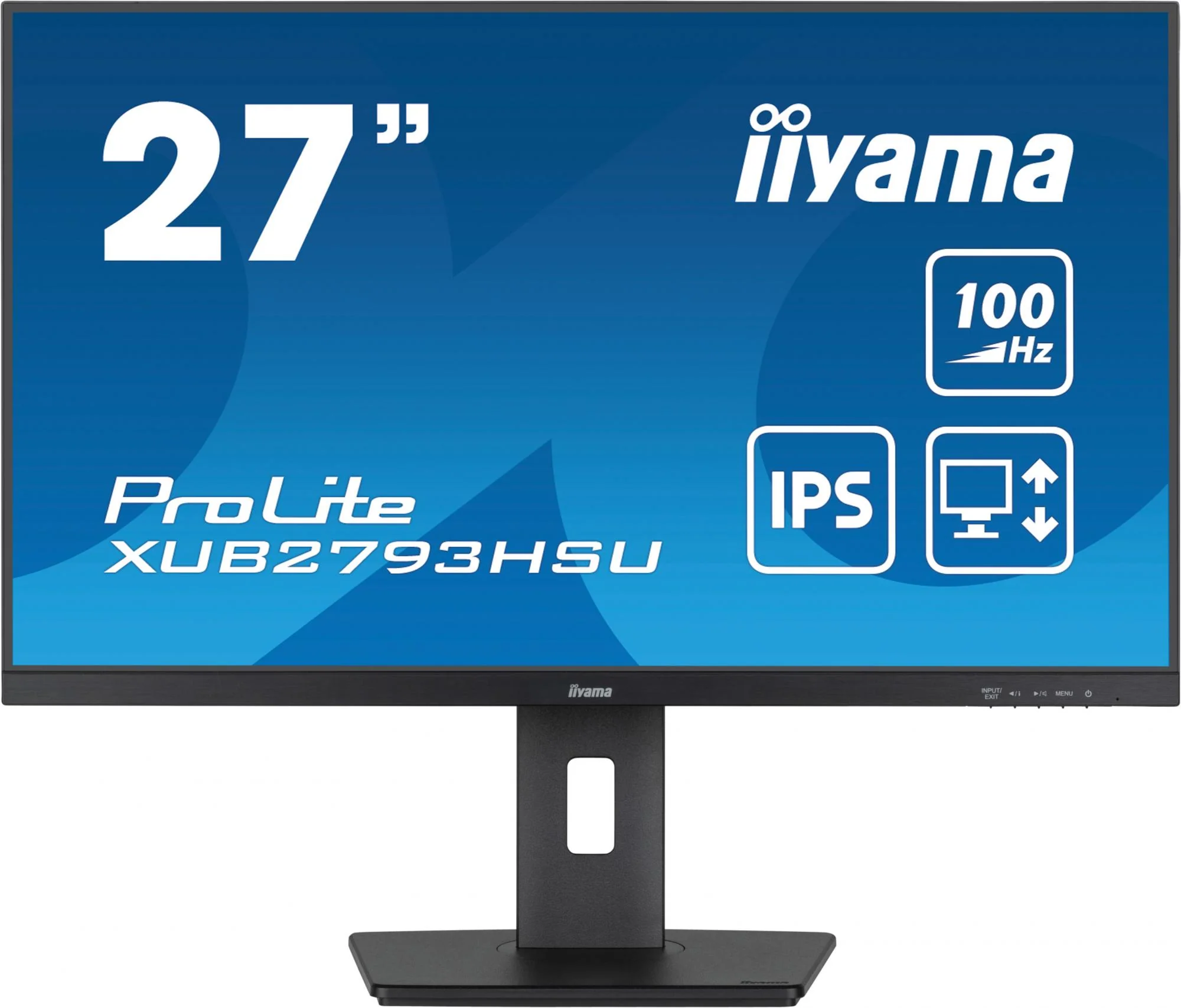 iiyama ProLite XUB2793HSU-B6 27 1920 x 1080 (Full HD) HDMI DisplayPort 100Hz Pivot Skærm