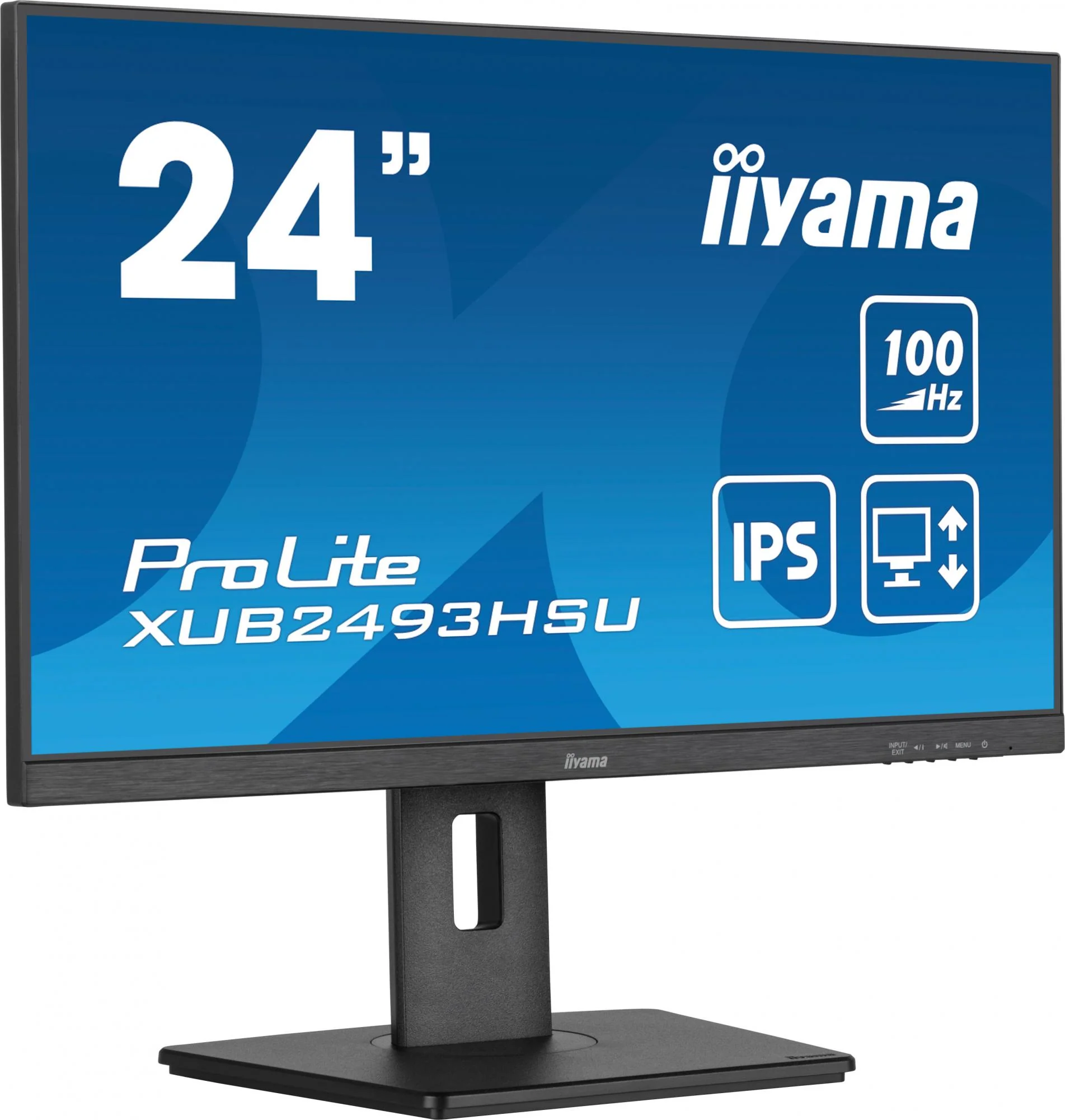 iiyama ProLite XUB2493HSU-B6 24 1920 x 1080 (Full HD) HDMI DisplayPort 100Hz Pivot Skærm