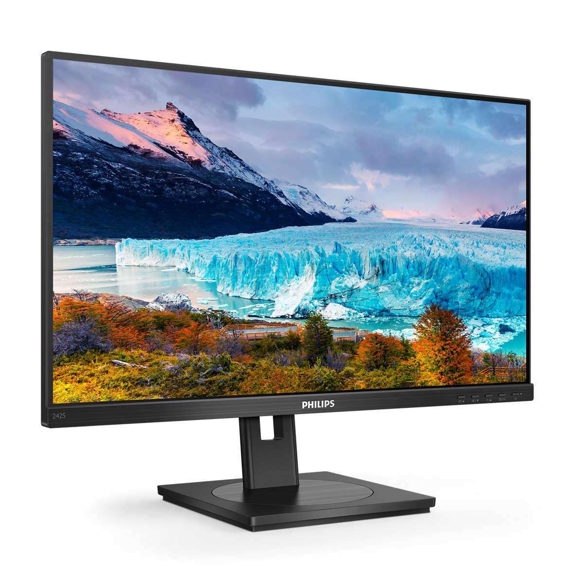 Philips S-line 242S1AE 24 1920 x 1080 (Full HD) DVI VGA (HD-15) HDMI DisplayPort 75Hz Pivot Skærm