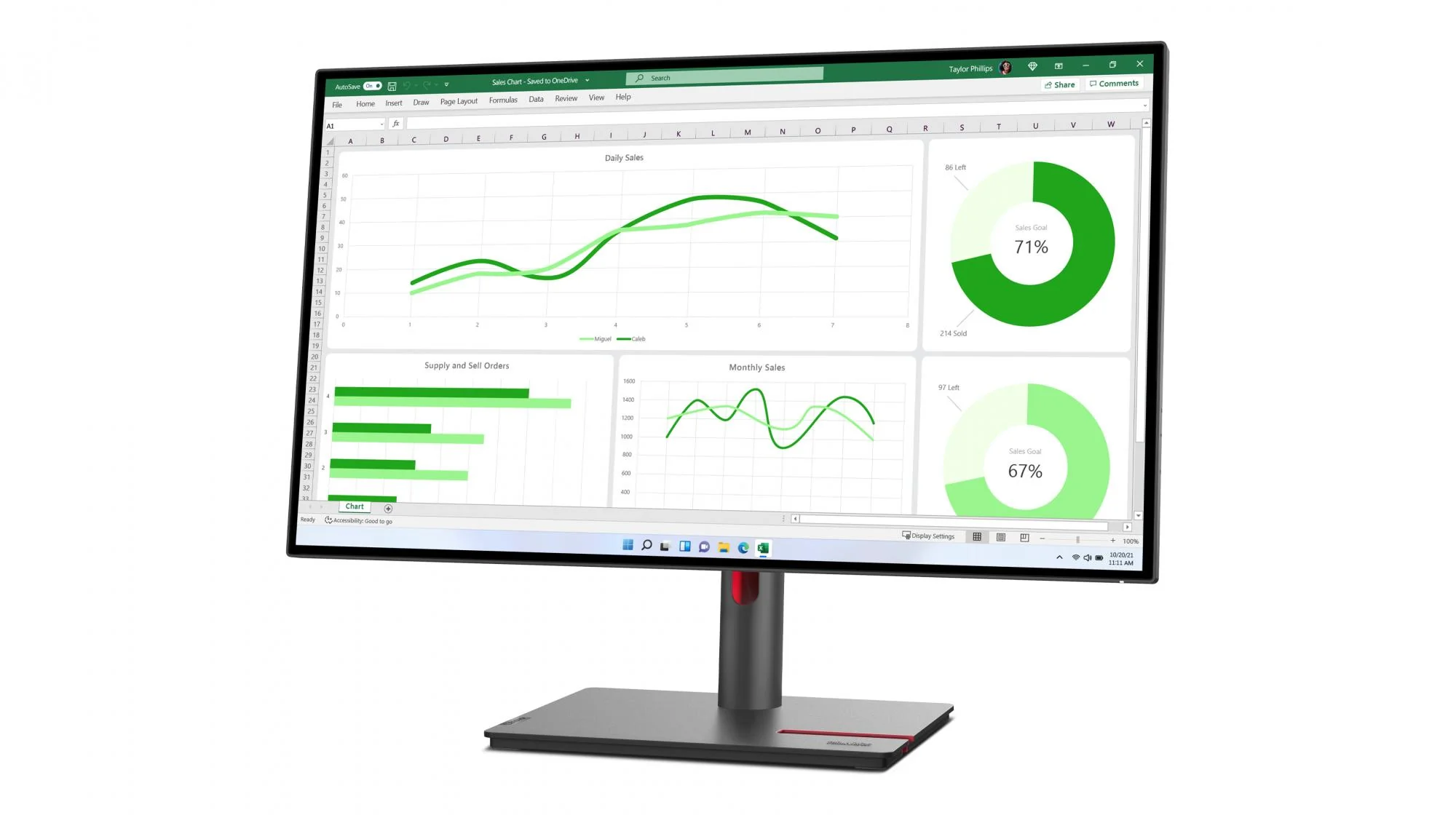 Lenovo ThinkVision P27q-30 27 2560 x 1440 (2K) HDMI DisplayPort 60Hz Pivot Skærm